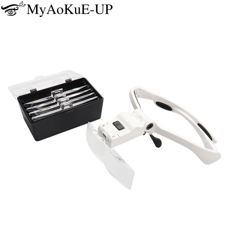 Eyelash Extension With Glasses - 5 Lensa Kaca Pembesar Dapat Disesuaikan