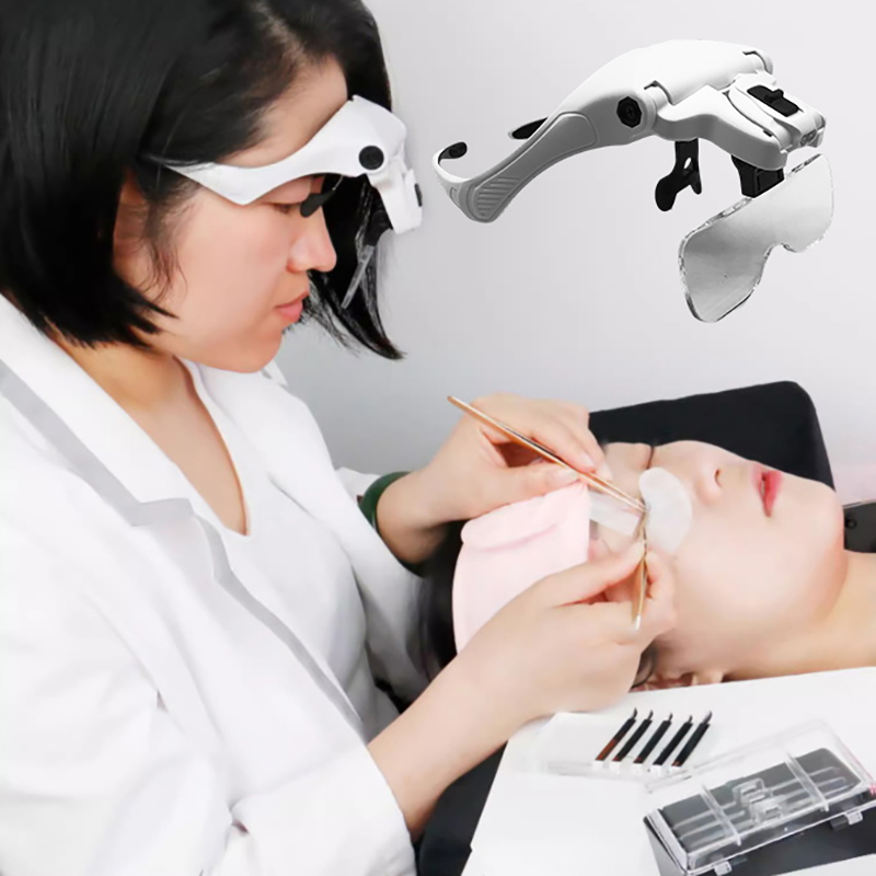 Eyelash Extension With Glasses - Kacamata Pembesar 5 Lensa yang Dapat