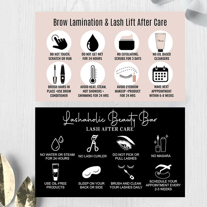 Eyelash Extension Aftercare - Kartu Loyalitas Ekstensi Bulu Mata Kustom