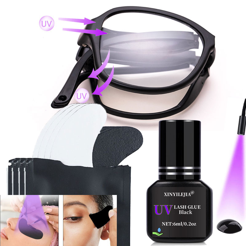 Eyelash Extension With Glasses - Kacamata Pelindung UV Lem Bulu Mata