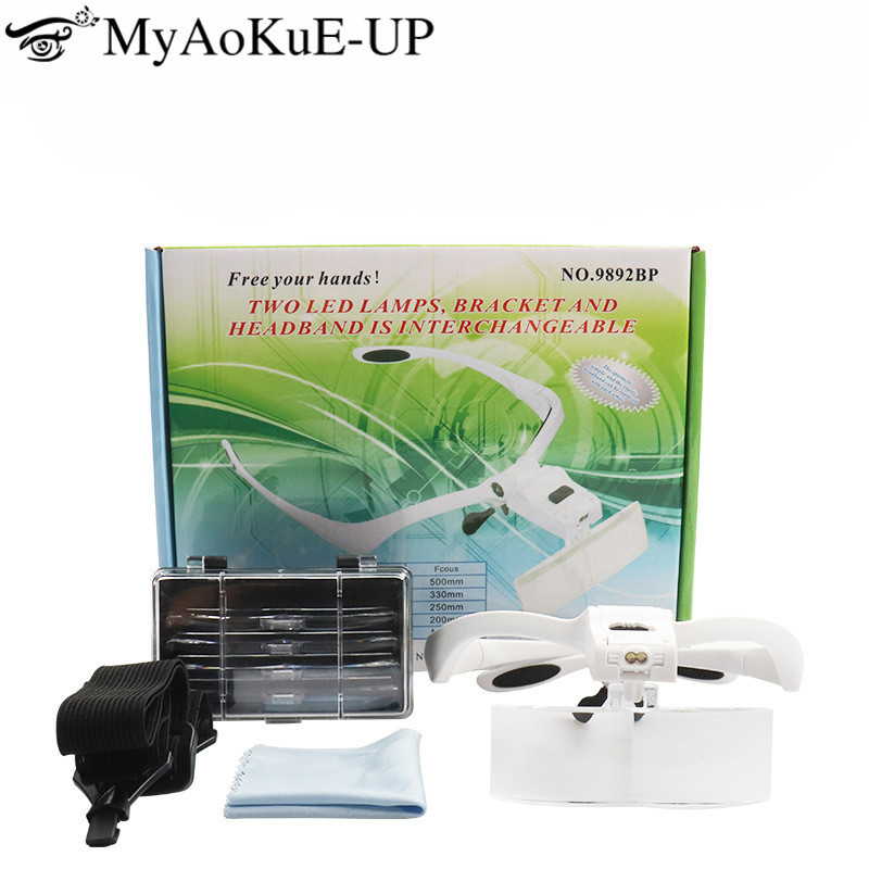 Eyelash Extension With Glasses - Kaca Pembesar Pembesar dengan Lampu LED