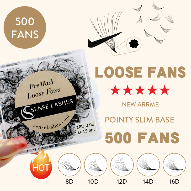 Eyelash Extension Medium - 500 Kipas Bulu Mata Handmade Loose