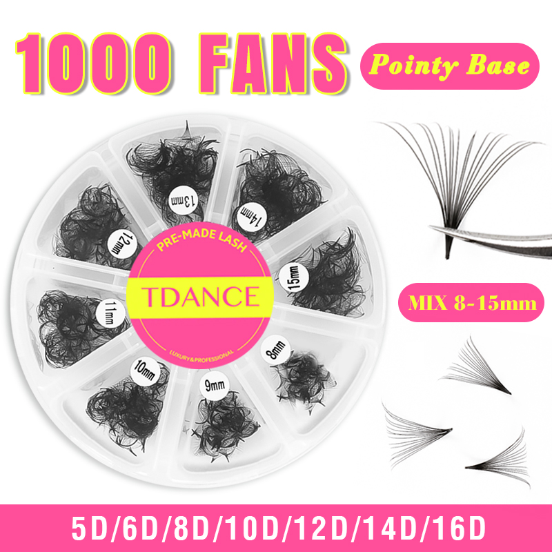 Eyelash Extension Medium - TDANCE 1000 penggemar longgar kipas Panjang