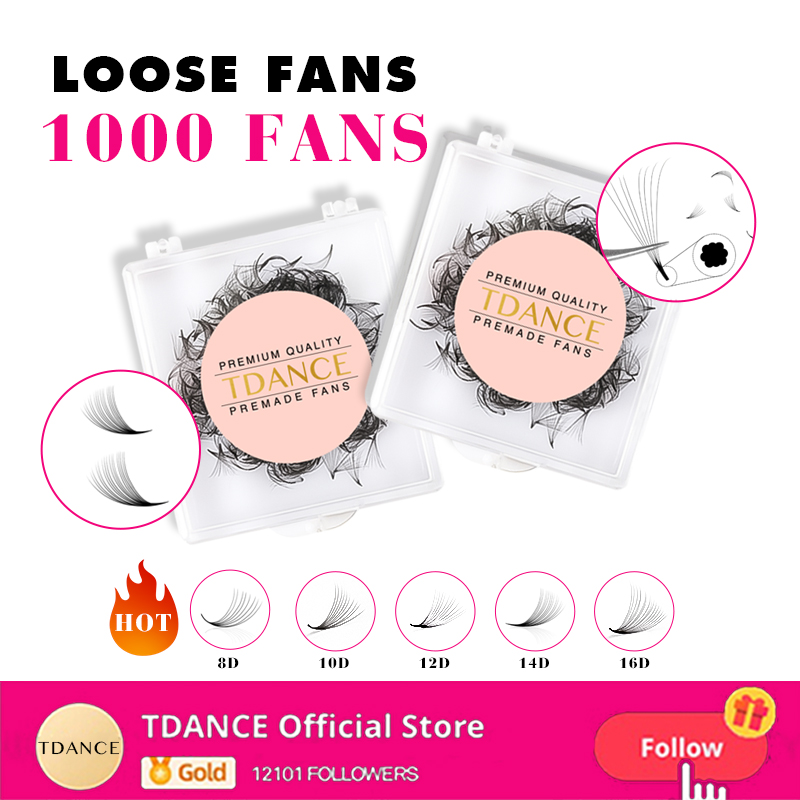 Eyelash Extension Medium - TDANCE 1000 penggemar longgar kipas bulu