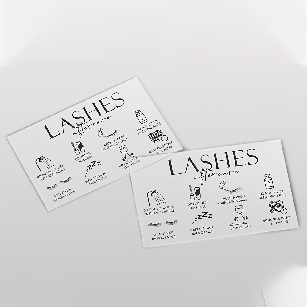 50 buah kartu perawatan bulu m - Eyelash Extension Aftercare ulasan dan harga