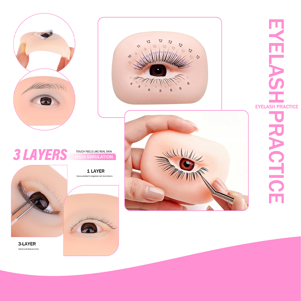 Alat Rias Mata Silikon Simulas - Eyelash Extension Doll Eye ulasan dan harga