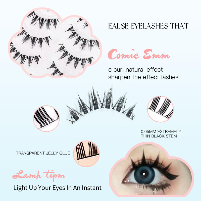 5 Pasang Bulu Mata Palsu Manga - Eyelash Extension Doll Eye ulasan dan harga