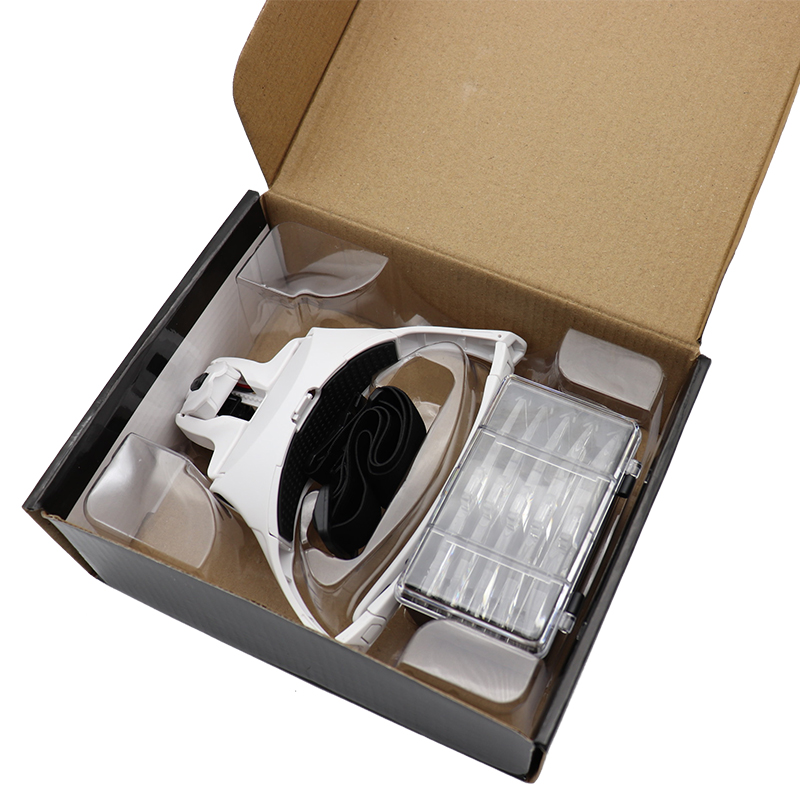 Kacamata pembesar 5 lensa lamp - Eyelash Extension With Glasses ulasan dan harga