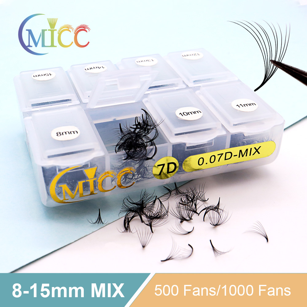 Cmicc 500/1000Fans Mixed Lengt - Eyelash Extension Medium ulasan dan harga
