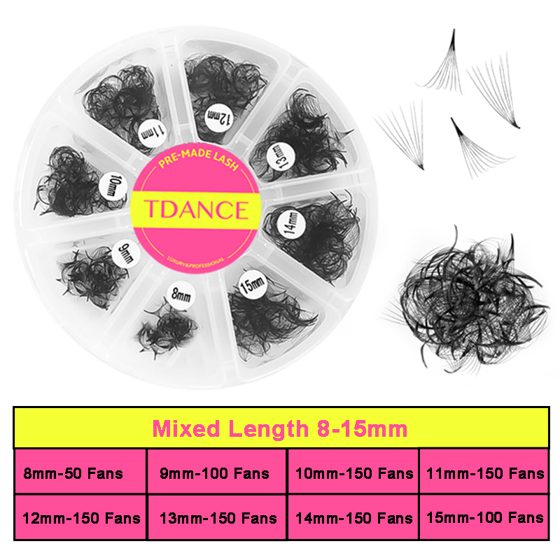 TDANCE 1000 penggemar longgar  - Eyelash Extension Medium ulasan dan harga